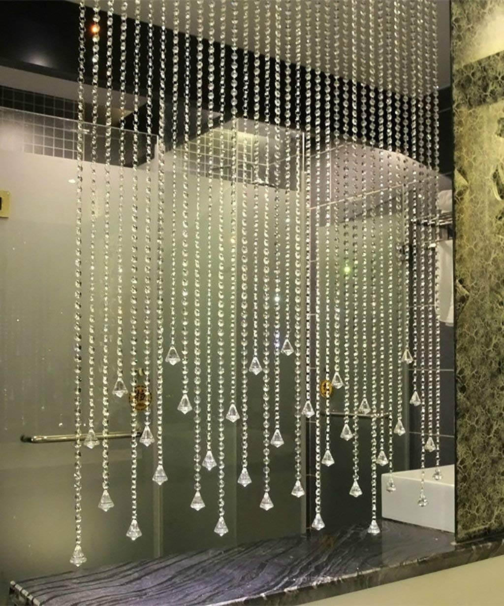Rideau de perles haut de gamme OKUOKA pour une décoration murale raffinée