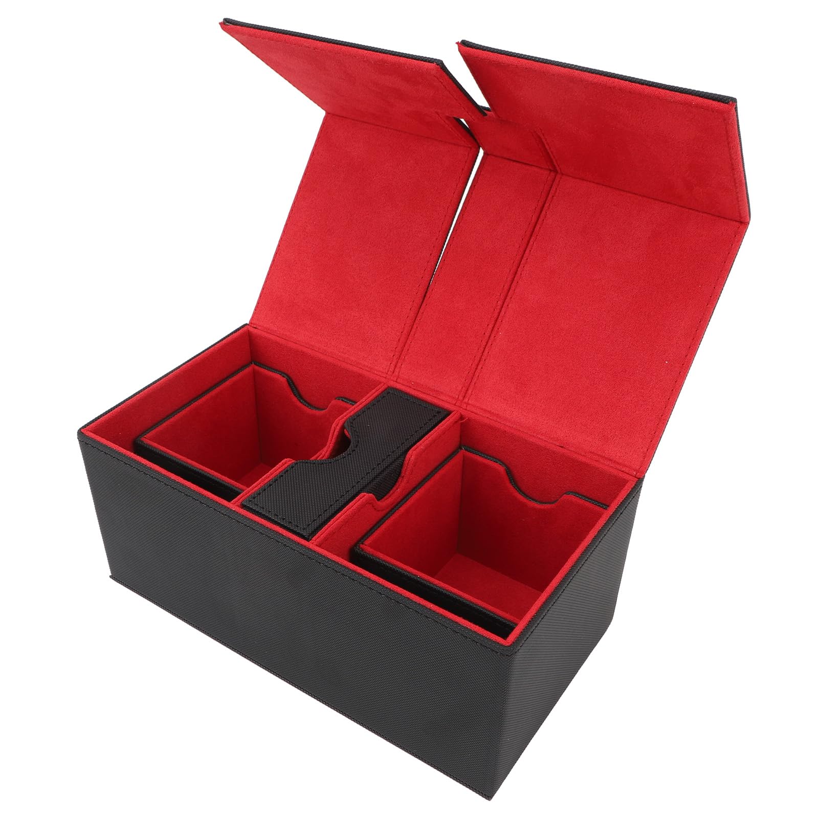 Scatola Porta Mazzi di Carte, Scatola Porta Mazzi di Carte Multifunzionale in Pelle PU di Grande capacità, PUò Contenere più di 200 Carte (#1)