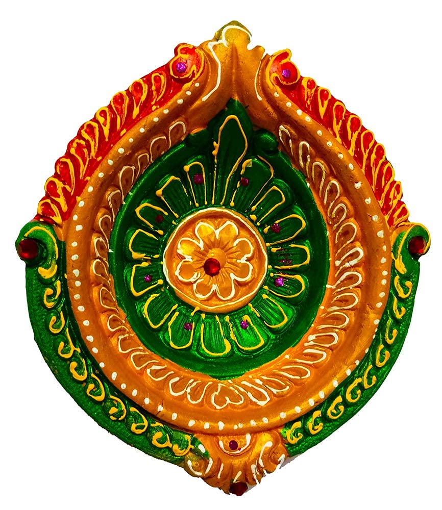 Big Size Clay Diyas for Diwali/Terracotta Diwali Diya/Diya Set for Home Indoor Outdoor Diwali Decoration (Pack of 2 Diya)