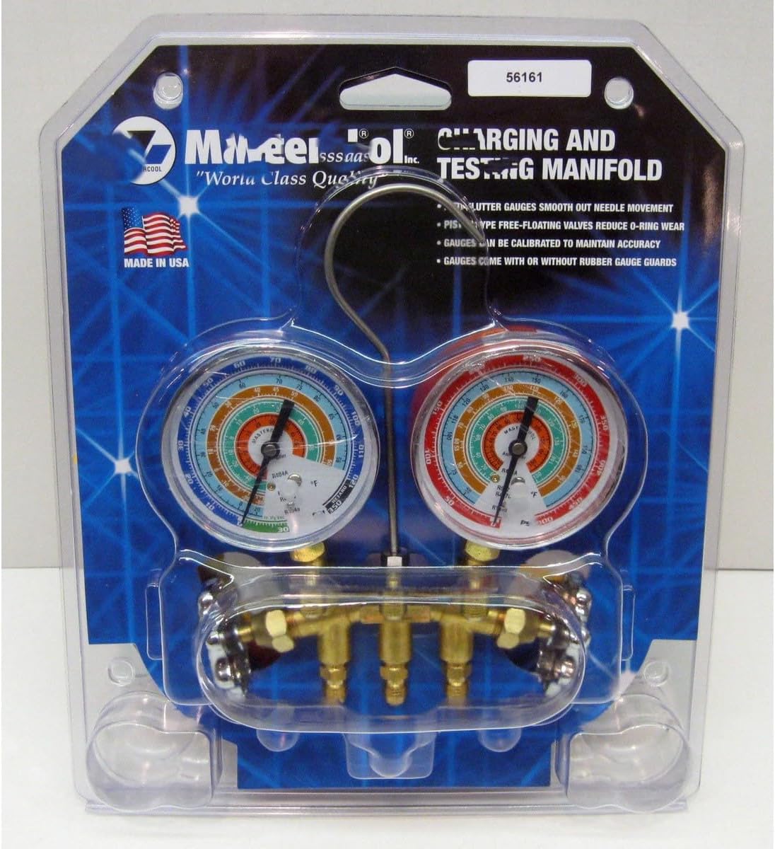 Replacement for 56161 Mastercool Air Conditioning Refrigeration Manifold w 60" Charging Hoses