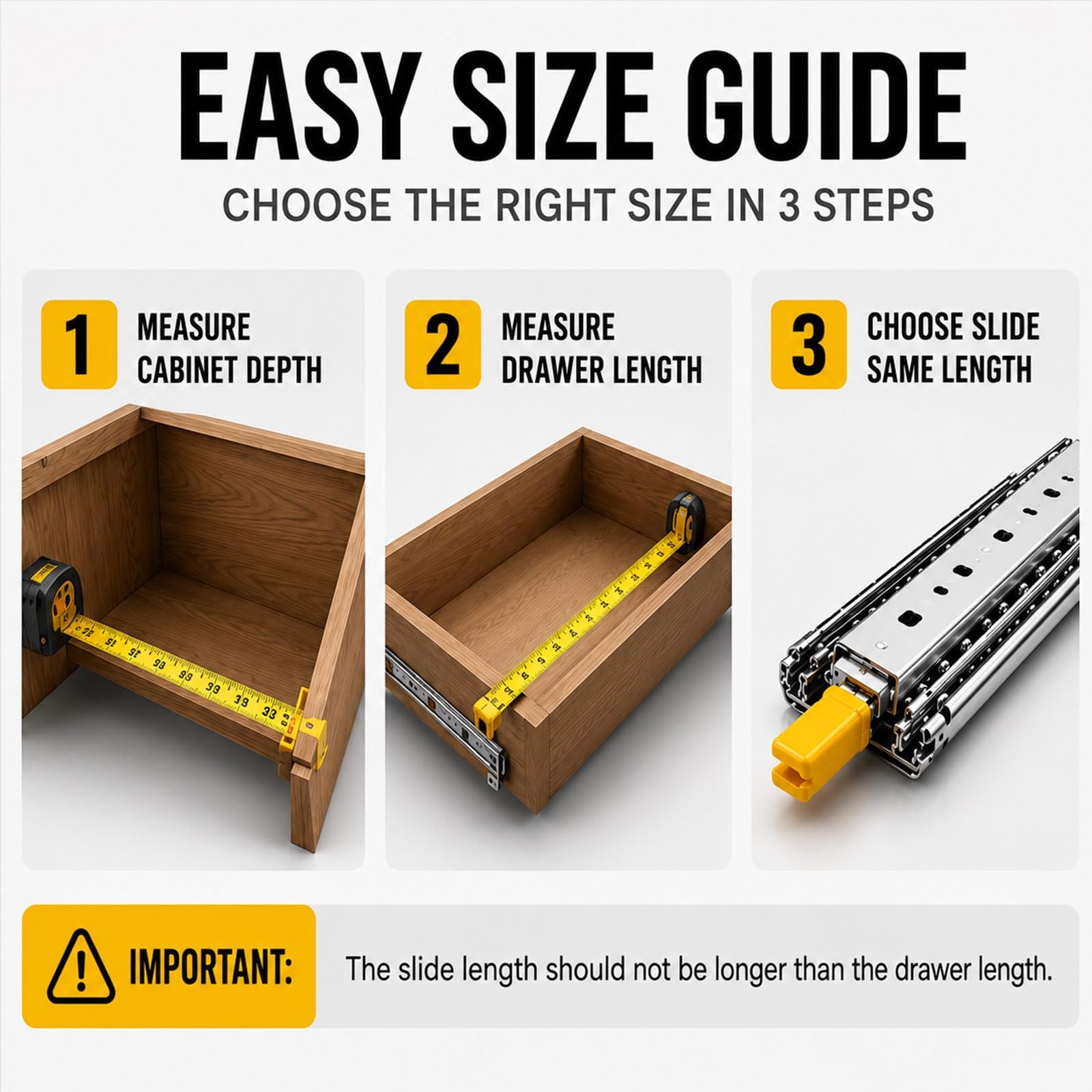 Guide Cassetto Pesanti 500 lbs, Estrazione Totale con Cuscinetti