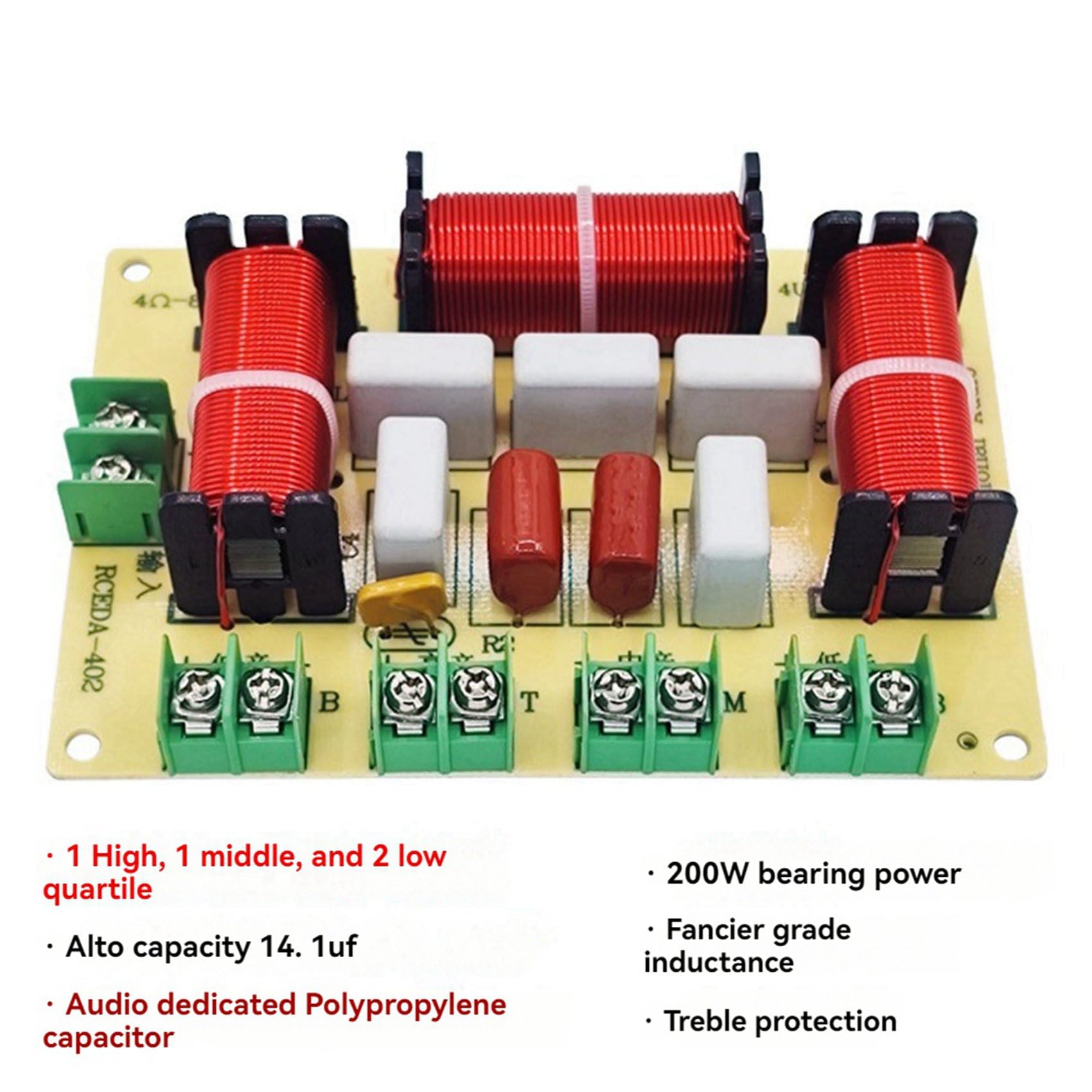 Haut-Parleur Audio 200 W 4 Voies Crossover Double Diviseur de Fréquence KTV