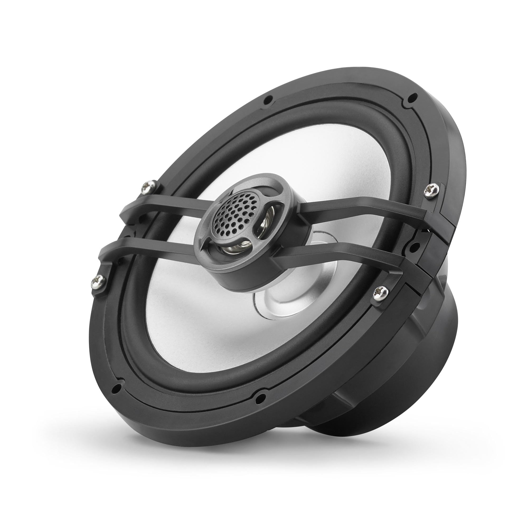 Clarion CMS-651-SWB - Altoparlanti coassiali marini da 16,5 cm, 30 W RMS, potenza 1/2" (13 mm), tweeter a cupola in polimero, include griglie sportive bianche e nere