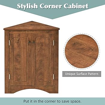 Amazon.com: Corner Cabinet with Adjustable Shelves and Two