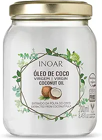 Inoar, Óleo de Coco Extra Virgem, Hidratação Profunda, Força e Nutrição para Todos os Tipos de Cabelos, Vegano e Botânico - 200ml