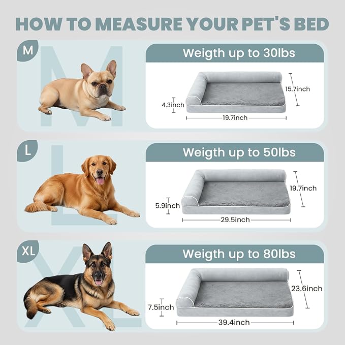 Cama Ortopédica para Perros Grande con Espuma Viscoelástica miniatura 2