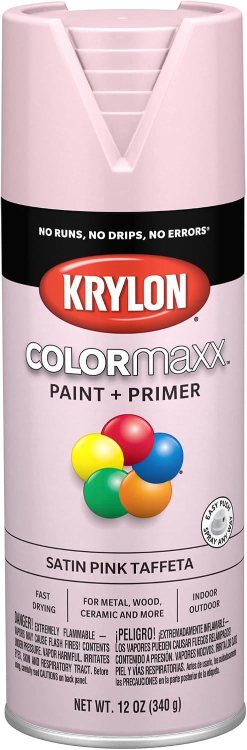 Krylon ColorMaxx 12 Oz. Satin Spray Paint, Ballet Slipper - 1 Each