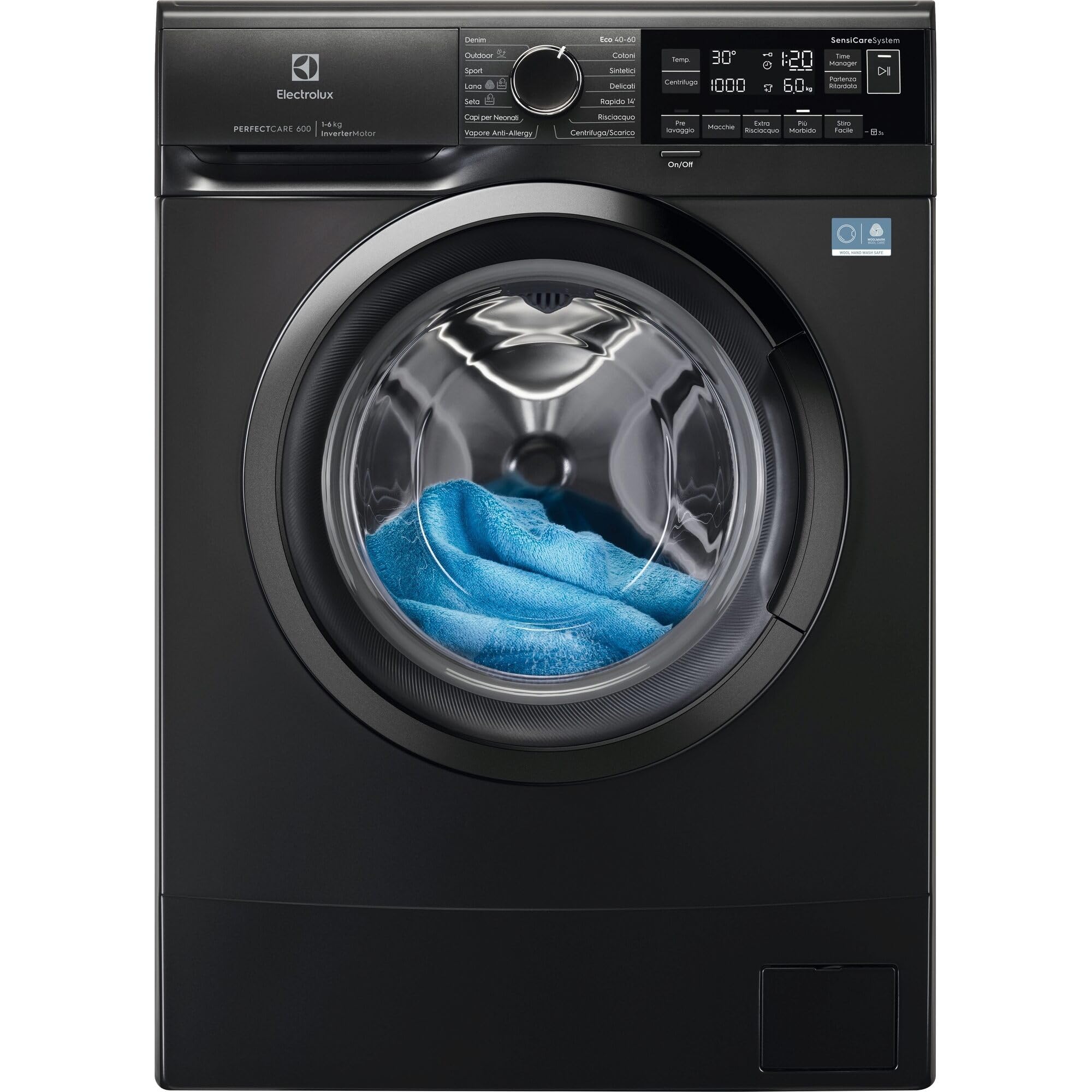 Electrolux Lavatrice Slim EW6S326ABL Carica Frontale, 6 kg, Classe A, 1200 giri, Tecnologia SensiCare, Programmi Rapidi, Display LED, Design Compatto, Bianco