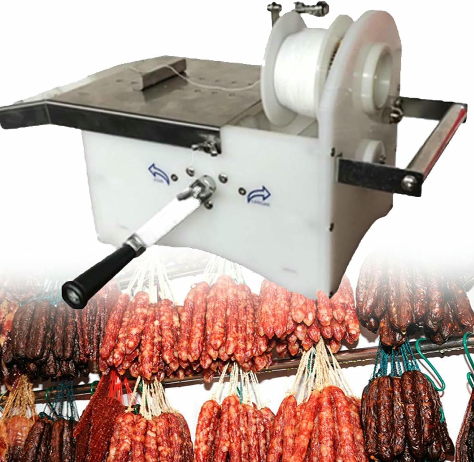 Machine commerciale pour attacher les saucisses, structure durable en acier inoxydable