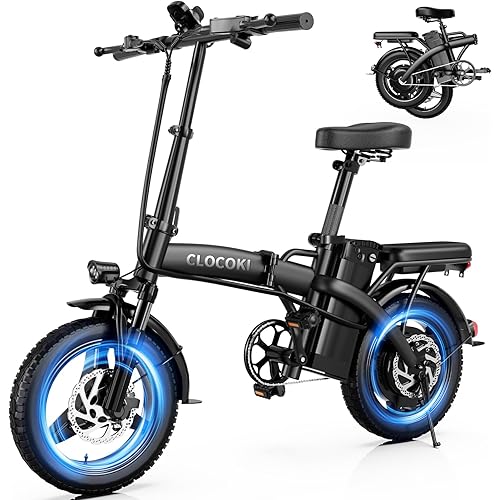 Electric Bike for Adults Foldable, Peak 500W Motor 23MPH Max Speed City Commuter E-Bike, Teens & Adult Electric Bicycle 48V12AH Battery 35 Miles PAS Range,Pedal Assist Mini Ebikes 14"
