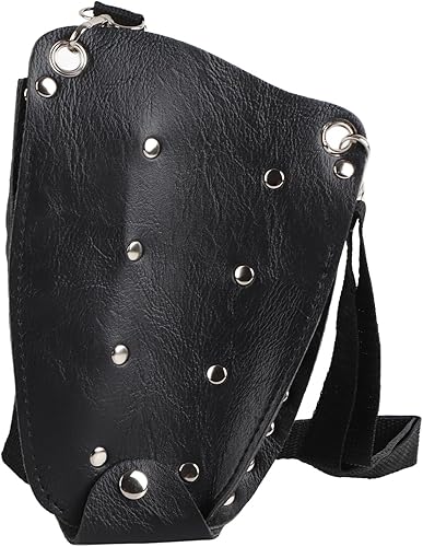 Miniatura 3 de Funda de piel sintética para tijera de pelo, bolsa de peluquería de piel sintética con clip de remache