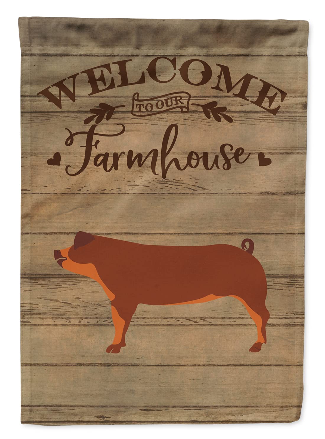 Duroc Pig Welcome Flag fini les drapeaux ternes découvrez ce grand drapeau de maison en toile