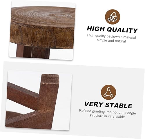 Miniatura 2 de Zerodeko Taburete de madera para macetas, 1 unidad, bandeja para macetas suculentas, estante para plantas, soporte moderno para plantas, soporte