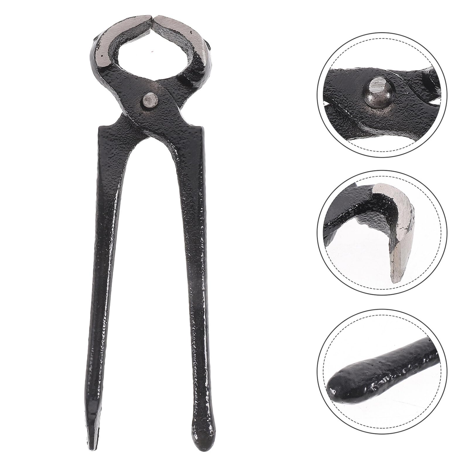 Pinza per Rimozione Chiodi in Ferro, Design a Sfera e Forca, Nera, per Riparazione Scarpe e Tacchi Alti, Uso Versatile, 15 CM