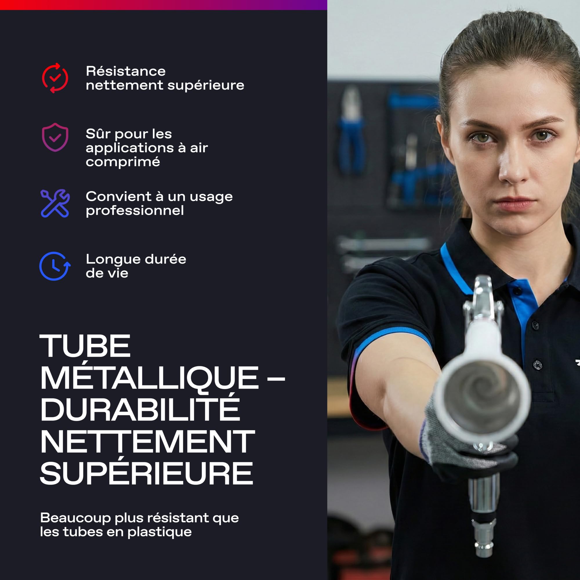 BenBow Pistolet de soufflage et séchage Classic pour entretien automobile - pour éliminer l'humidité, la saleté et les débris avec effet tourbillon - sans réservoir