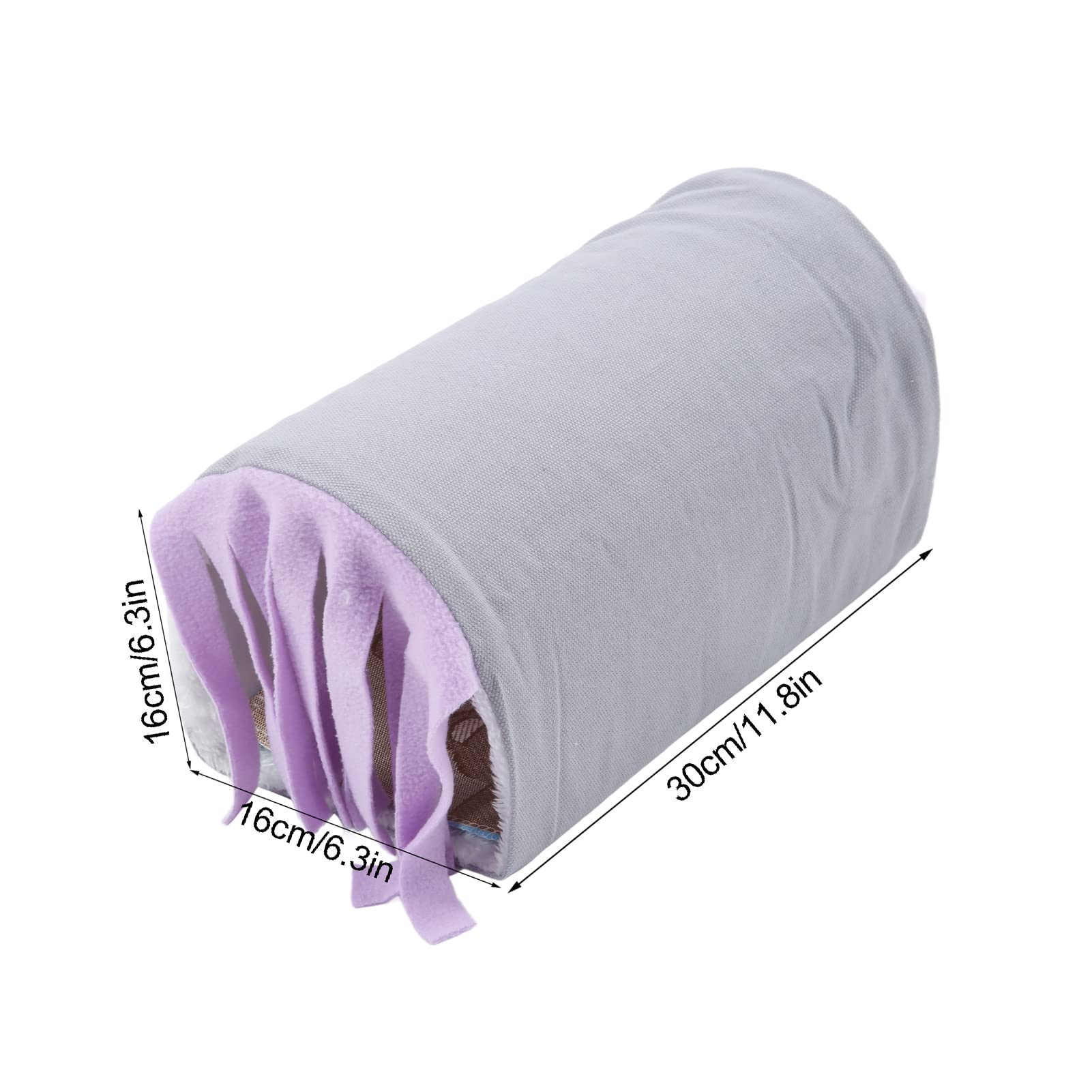 EVTSCAN Small Animal Tassel Tunnel Nest Safe Detachable Hideout Tube House for Hamster Guinea Pig Rabbit(PURPLE) - Image 3