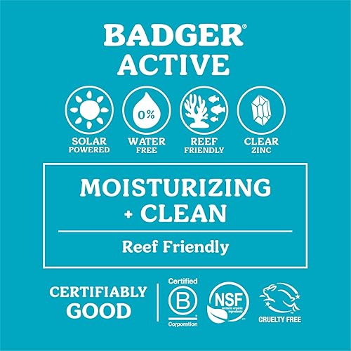 Miniatura 3 de Badger Combo de protector solar mineral, crema SPF 30 y barra facial SPF 35, ingrediente orgánico con óxido de zinc mineral, juego de protector