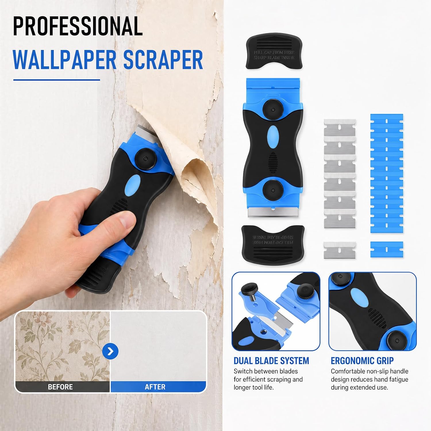 Clay&Fire Peel and Stick Wallpaper Tools, Wallpaper Smoothing Tool Kit,8Pcs | Contact Paper Hanging Vinyl Backsplash Window Film