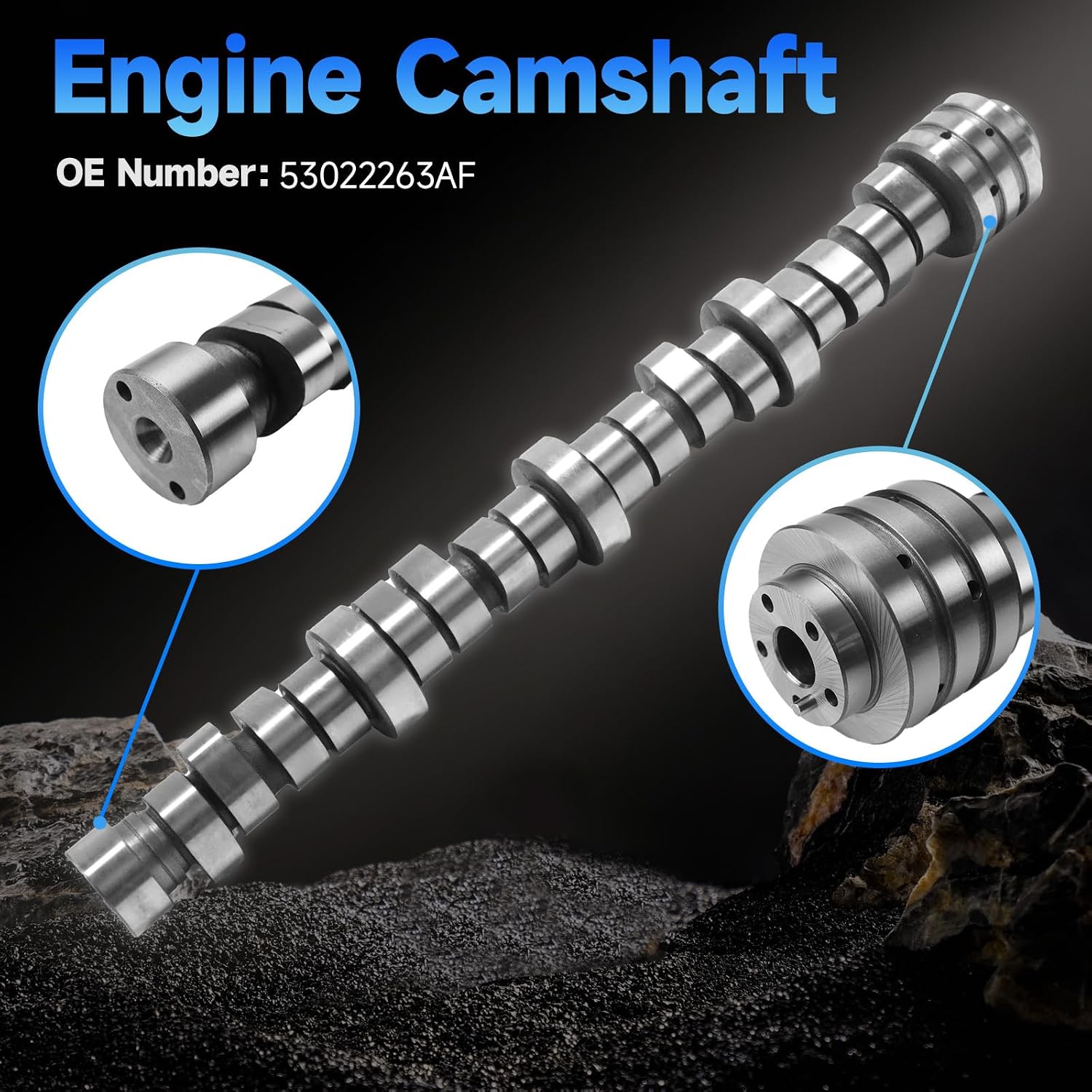 53022263AF Engine Camshaft & MDS Valve Lifters Kit for Dodge Ram 2009-2015 1500 Hemi 5.7L V8 Replaces 53021728AD 53021728AE 53021728BB 53021728BC CR345HS-C
