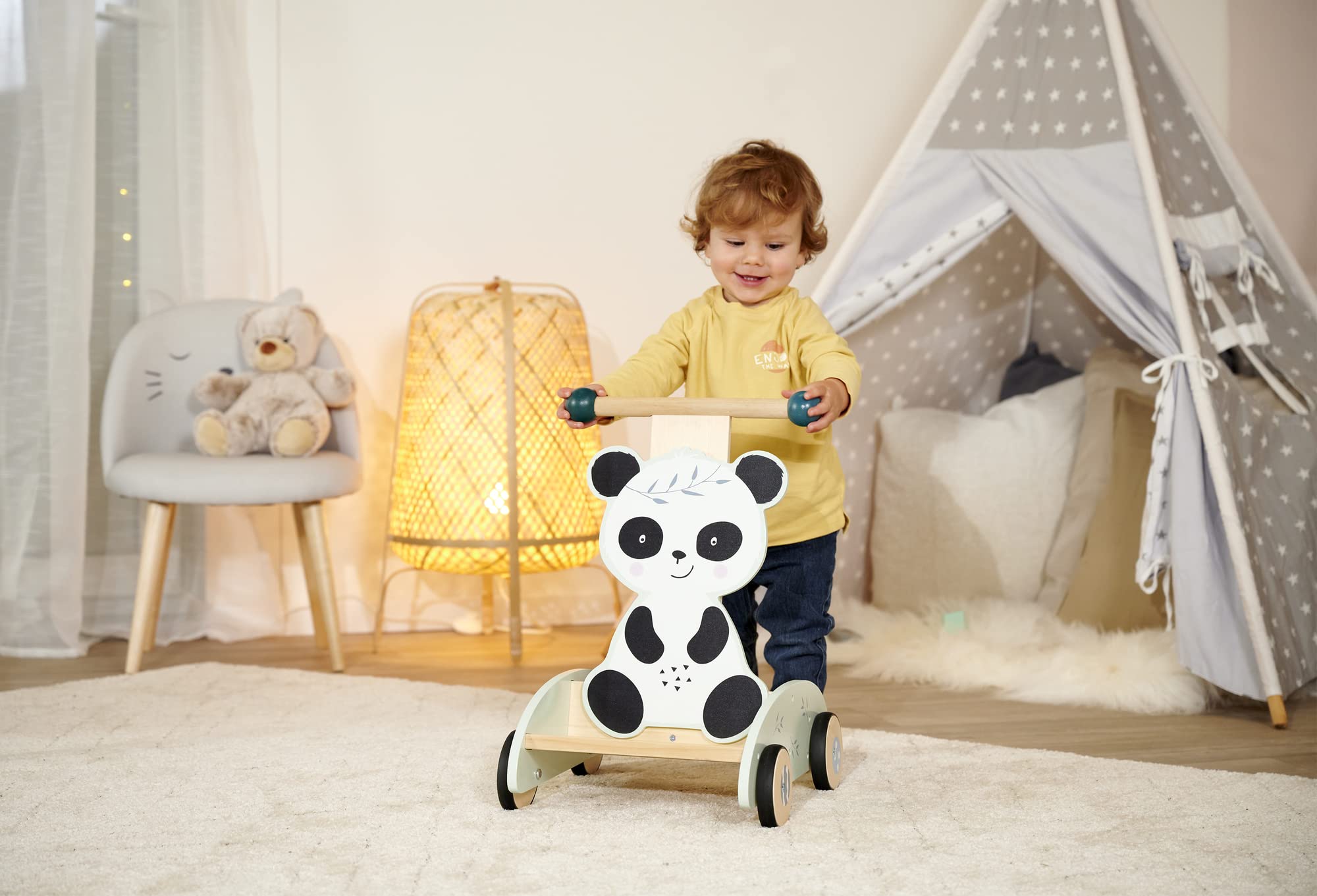 Eichhorn - Cavalcabile Panda, 100003810, + 1 anno, cm 34x40x52, in legno