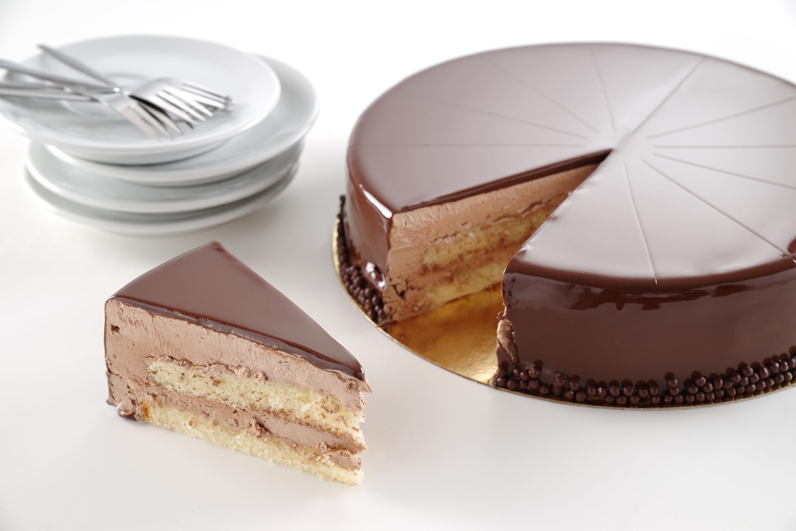 HENDI Coupe-gâteau rond – Marqueur diviseur de gâteau professionnel, 12 parts – Outil de pâtisserie – Ø320x(H)40 mm – Acier inoxydable