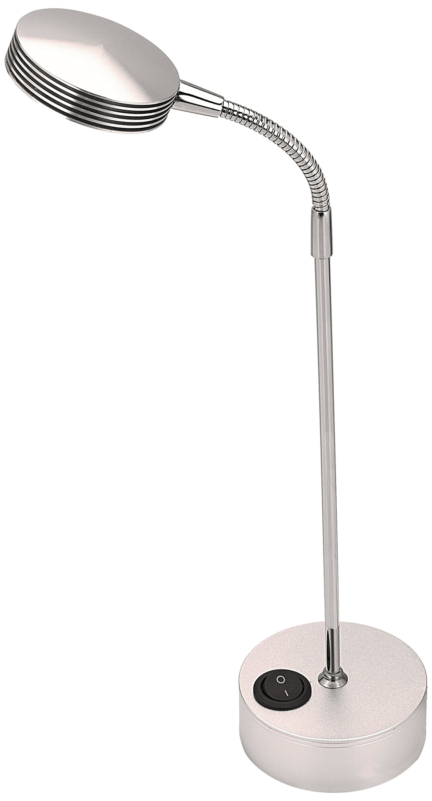 Desk Lamp, Table Lamp, LED Light, Energy-Efficient with Adjustable  Gooseneck Arm, Reading Light, Small Lamp, Silver