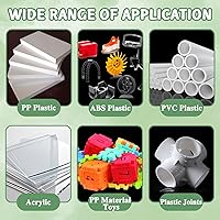 Vista 5 de Pegamento de plástico, adhesivo de plástico de 4.1 fl oz con cepillo, pegamento transparente súper fuerte para PP, ABS, PVC, acrílico, miniaturas