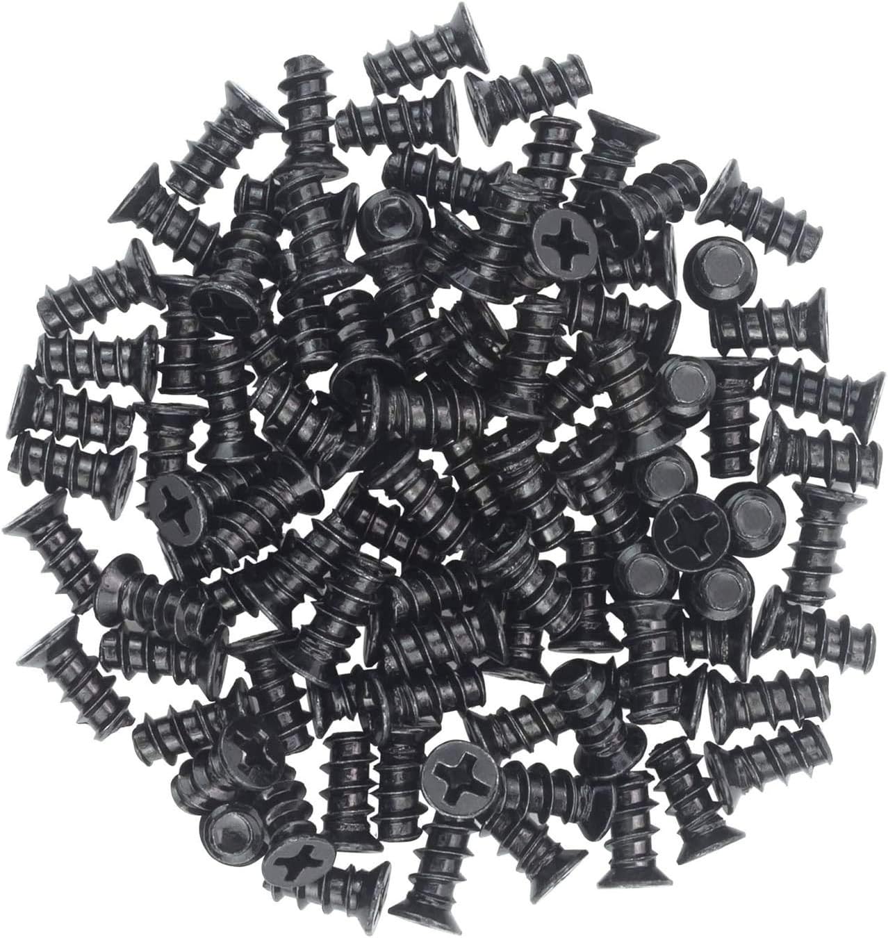 M5x10 Black Zinc Computer Case Fan Screws, Computer Cooling Fan Mount Screws, Mounting PC Case Fan Screws, 100 PCS