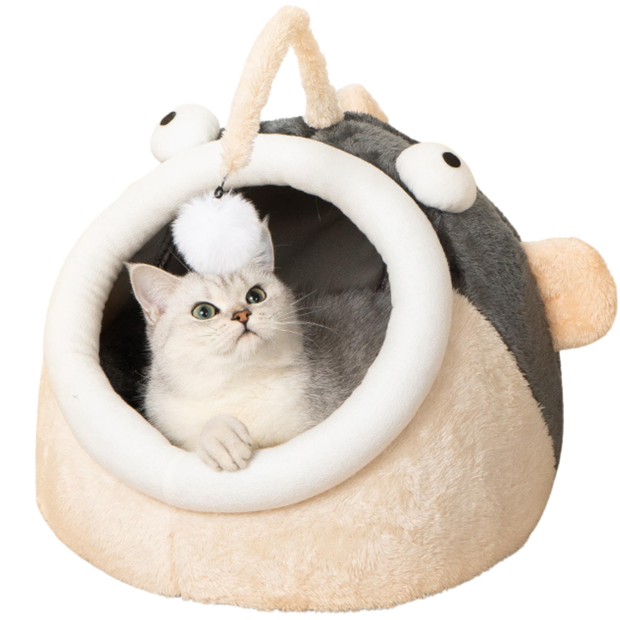 Amazon | 【快適良品スヤスワ】猫 ベッド おもしろ 面白い 魚ドーム S