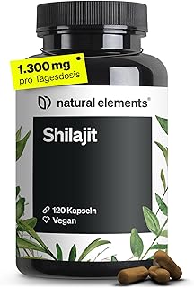 natural elements Mumijo Shilajit Kapseln – hochdosiert 1300mg pro Tagesdosis – 120 Kapseln Shilajit Original aus dem Himalaya – vegan, ohne unnötige Zusätze – in Deutschland produziert & laborgeprüft