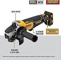 Vista 3 de Amoladora sin escobillas DeWalt DCG413B 20V XR, 20V. 4.5 pulgadas (no incluye batería)