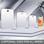 Shower Mirror Fogless for Shaving, (Medium 20 x 15 CM), Mirrors for Shaving and Bathroom, Unbreakable Camp Handheld Mirror for Wall Hanging, Makeup Shave Mirrors No Fog Anti Fog