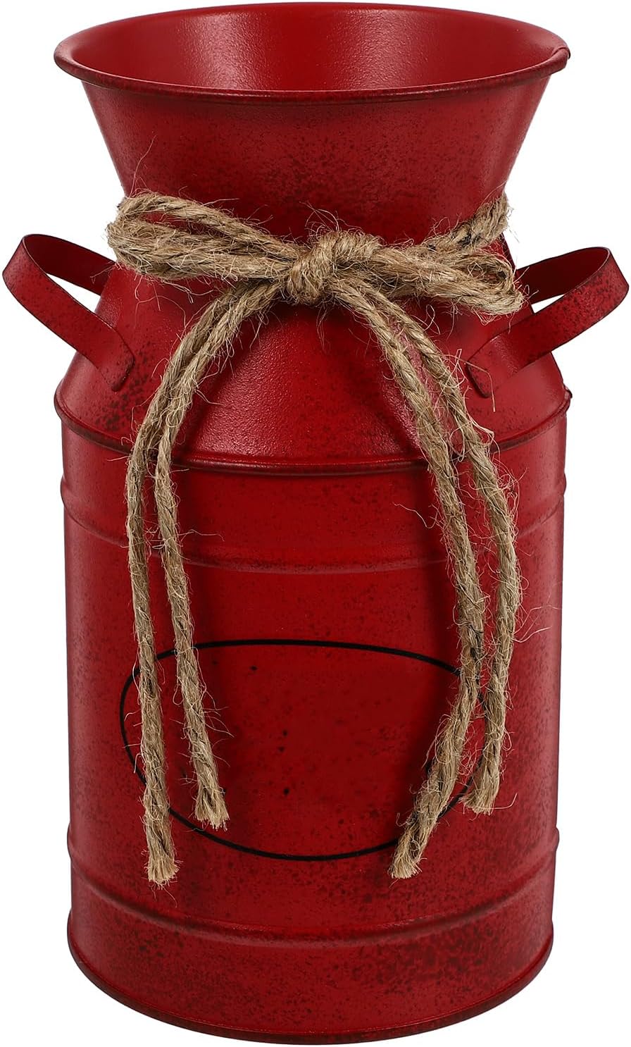 Milk can Rustic Metal vases Shabby Chic Milk jug vase with Rope French Rustic Bucket Retro Style for Wedding Party Farmhouse Decor red