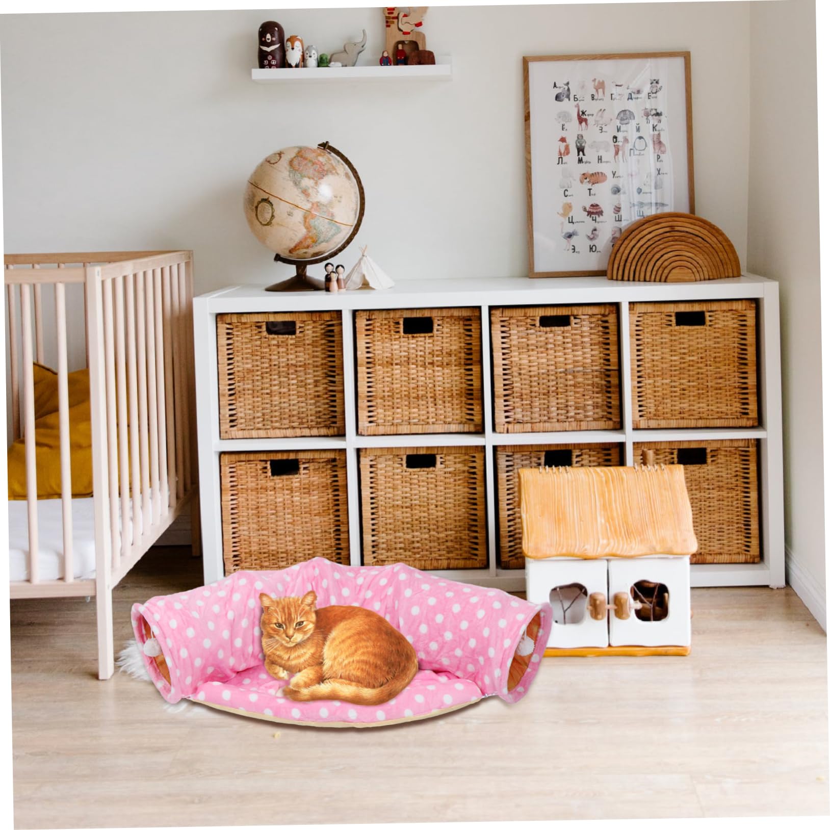 Abaodam Tunnel De Jeu pour Chat Tunnel-Tente Amusante Jouet Confortable pour Chat Intérieur