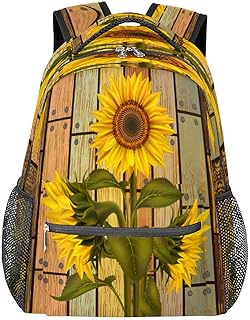 Mochilas de viagem para laptop para mulheres homens girassol flor colorida resistente à água mochilas escolares leves para adolescentes meninas/meninos, mochila casual para viajar, acampar, caminhar, Multi, Medium