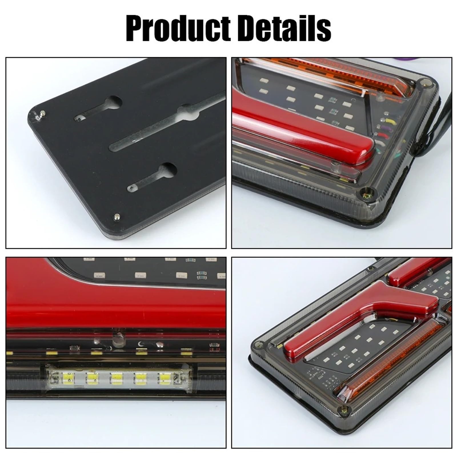 Genérico luces traseras del coche Luces de 24V para camión lámpara intermitente luces traseras para remolque LED posición antiniebla indicador freno trasero