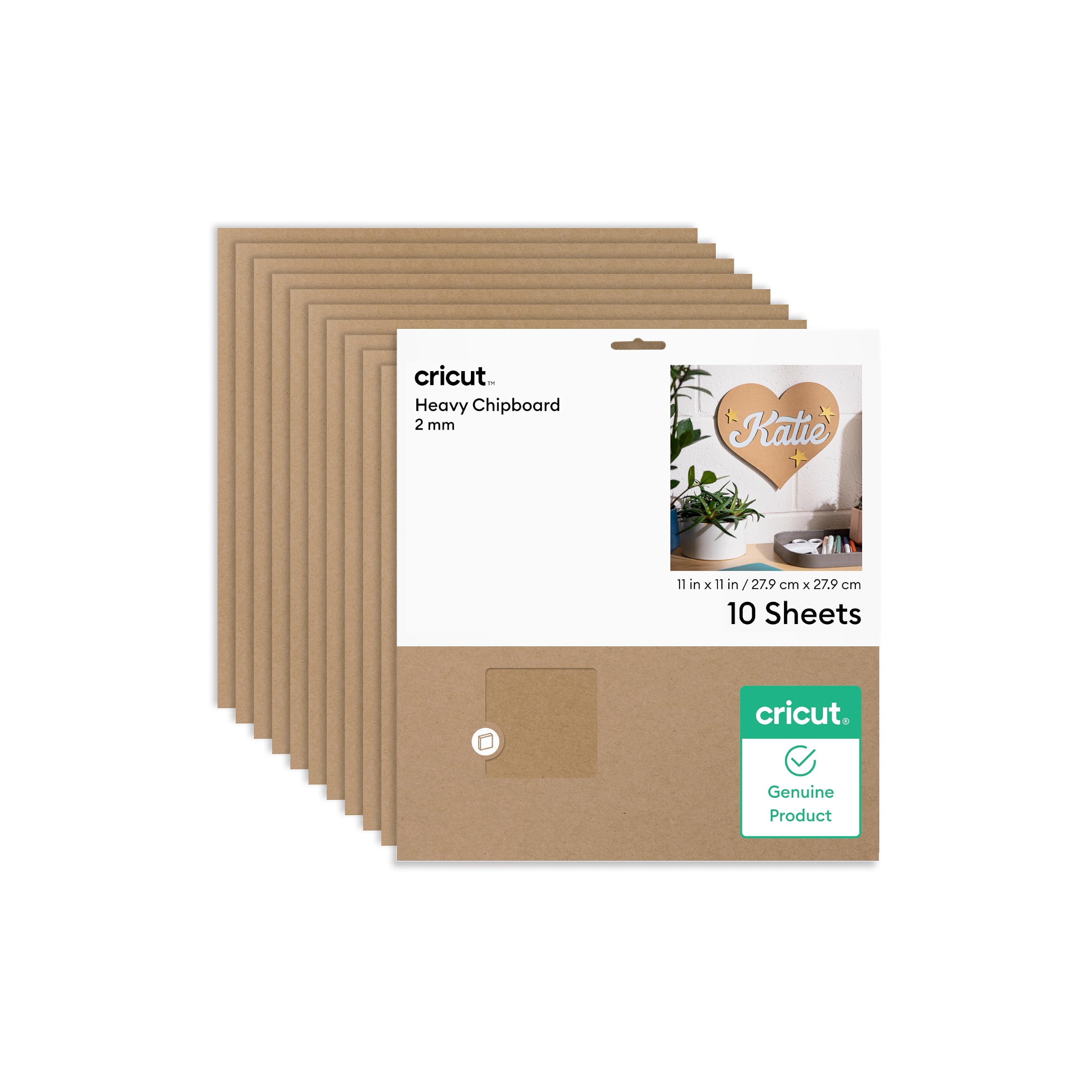 Cricut® Heavy Chipboard - 10 2mm Sheets (11 in x 11 in)