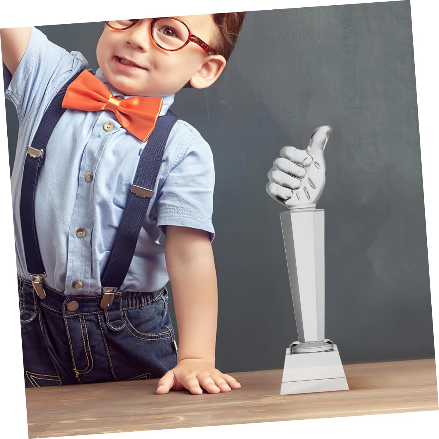 Crystal Glass Trophy 26x6.7cm Engraved Award for Adults and Boys and Girls Unique Sports Recognition Decor for Classroom and Game Rewards