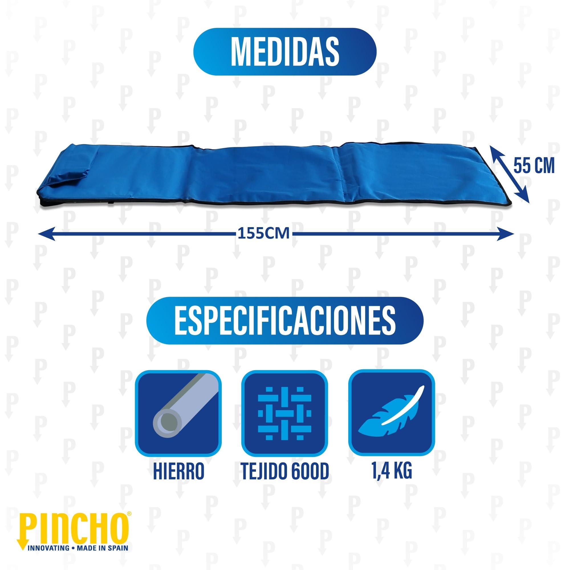 Pincho Esterilla de Playa Plegable con Respaldo Ajustable – Tumbona Portátil Ligera para Camping, Jardín y Piscina – Alfombra de Playa con Respaldo Ergonómico y Fácil Transporte (Turquesa x 1)