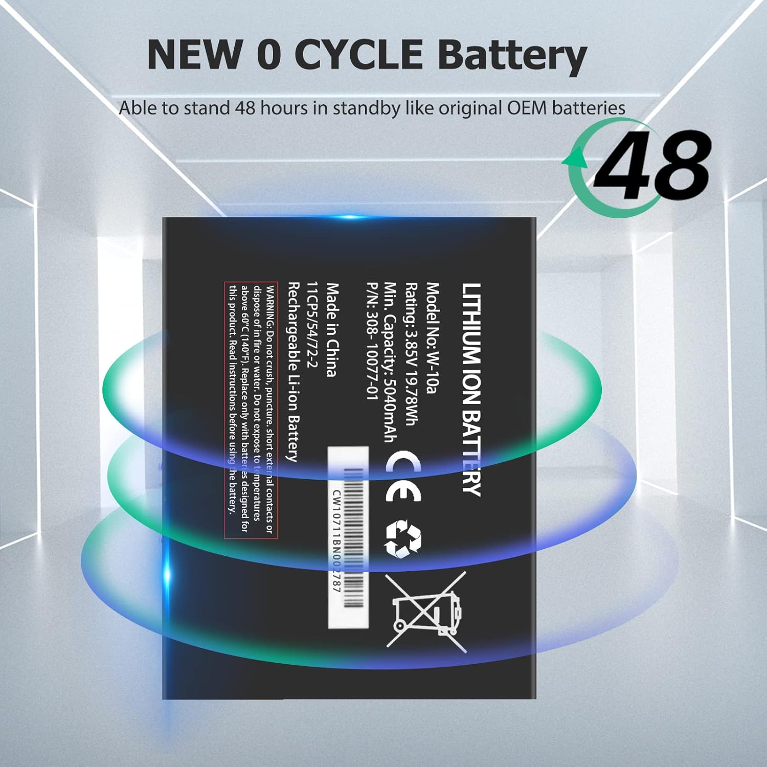 W-10A Battery,[5040mAh] New Upgrade Ultra-high Capacity 0 Cycle Battery Replacement for Netgear MR1100 AT&T Nighthawk M1 LTE Mobile Hotspot Router Netgear 308-10019-01 W-10 W-10 : Cell Phones & Accessories