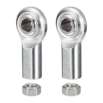 CF6 Rod End Bearing Heim Joints, 3/8 x 3/8-24 Right Hand Female Thread Heim Joint with Jam Nuts 2pcs