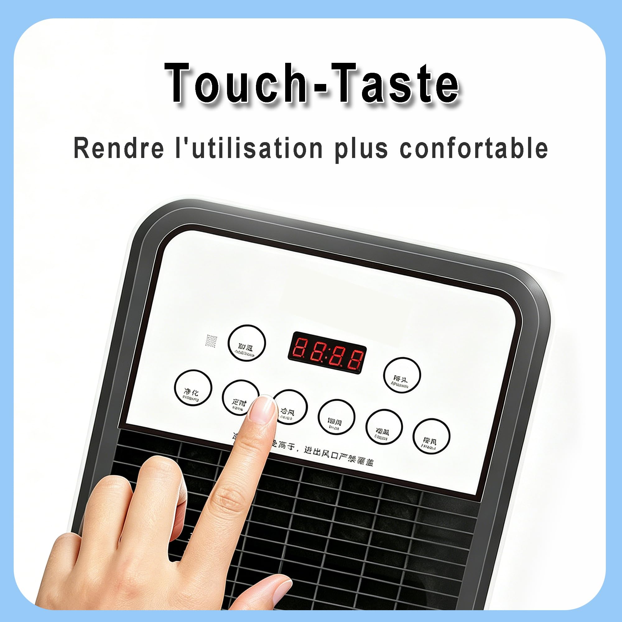 MOZIMO Tragbare Klimaanlage 2-in-1 Kalt / Warm Fernbedienung, 7h Timer, breite Oszillation, geräuscharmer Motor, kompakt, für die ganze Saison.