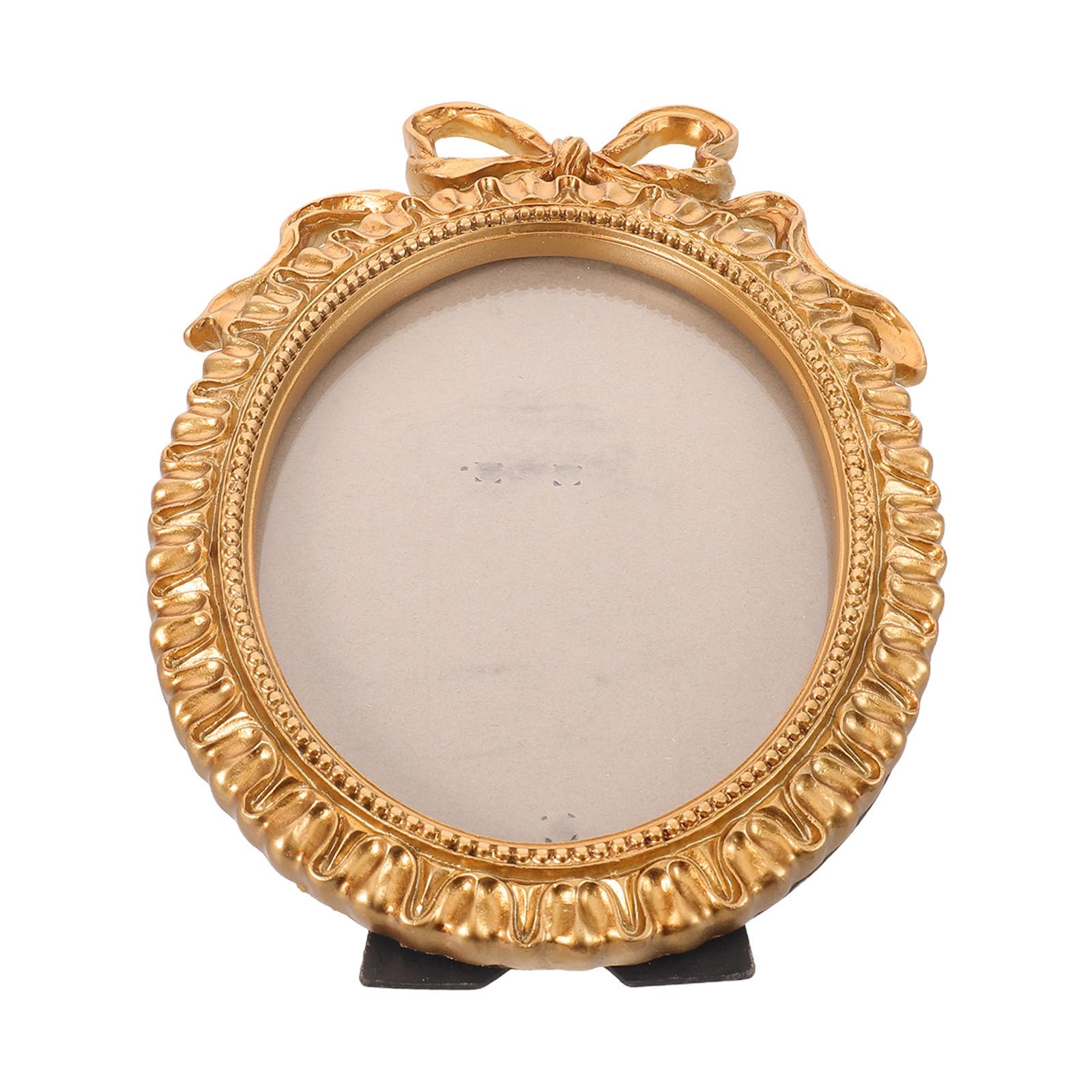 VALICLUD 2 Stück Ovaler Bilderrahmen aus Kunstharz mit Europäischem Vintage Design Leichter und Robuster Fotorahmen für Wandkunst und Festliche Dekoration in Gold