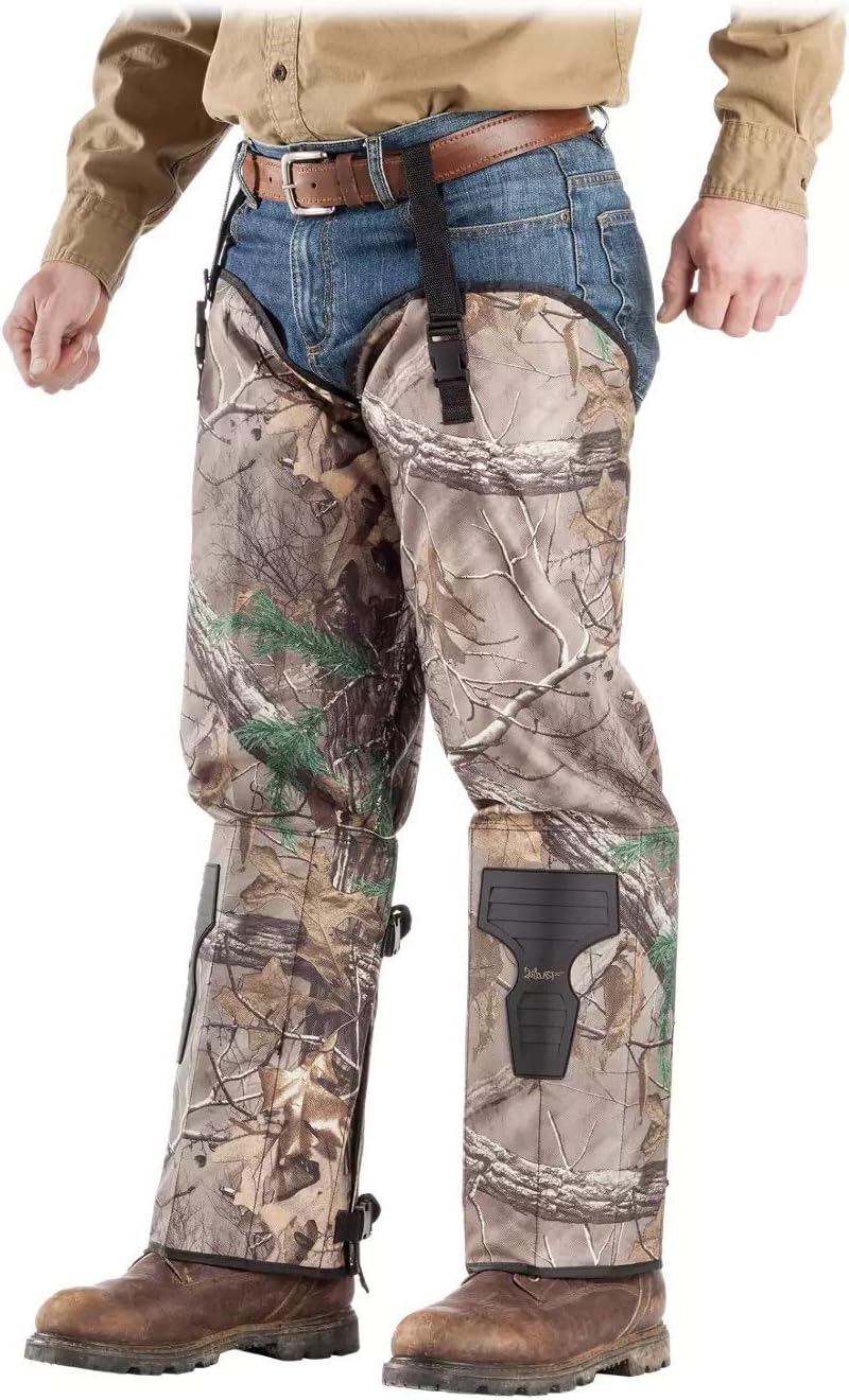 Snake Guard Chaps, Camouflage- Hunting Gear With Full Protection For Legs From Snake Bites & Briar Thorns & Brush