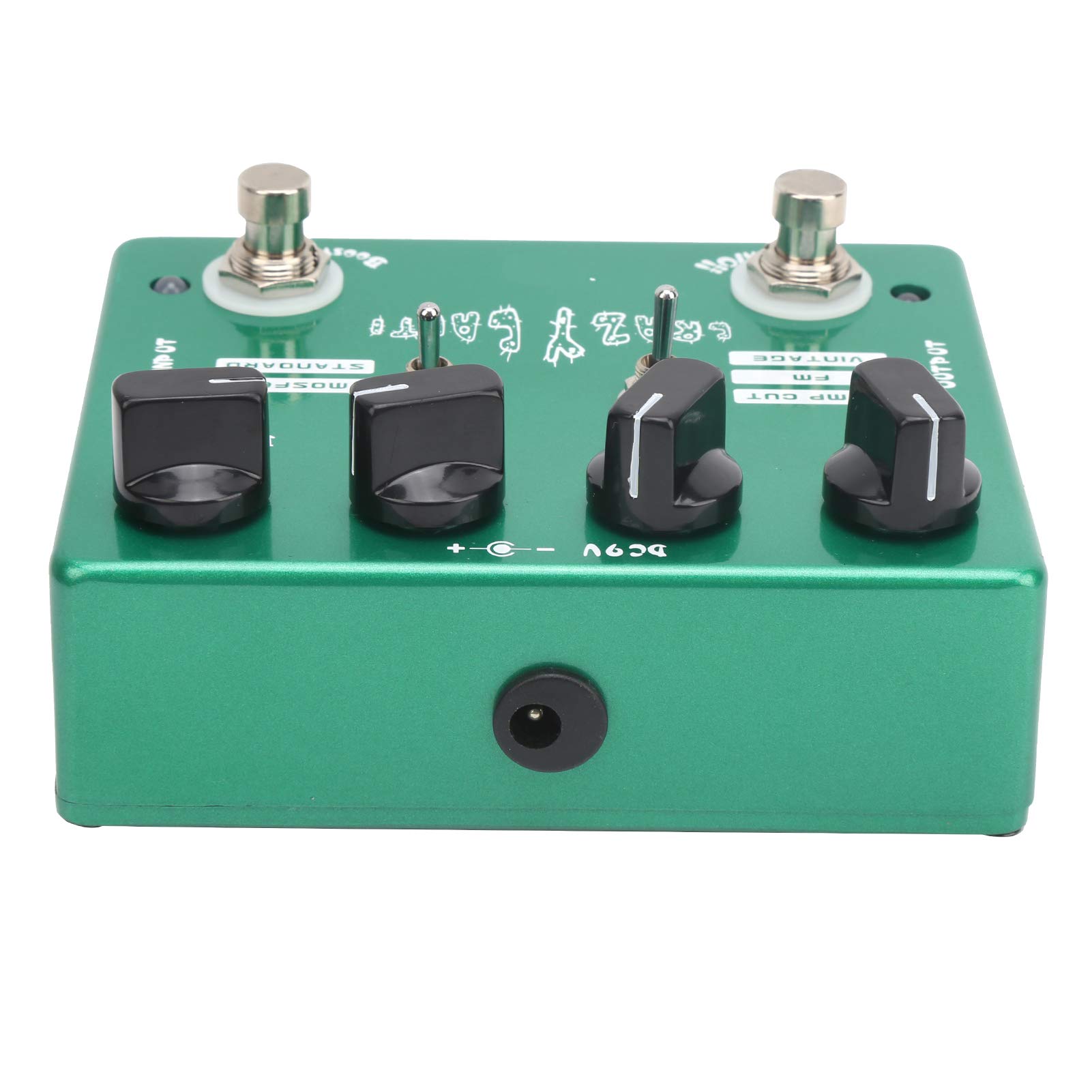 Pedał Przesterowania Gitary Elektrycznej z Trybami Vintage i Clean Boost 4 Pokrętła 2 Przełączniki dla Gitarzystów