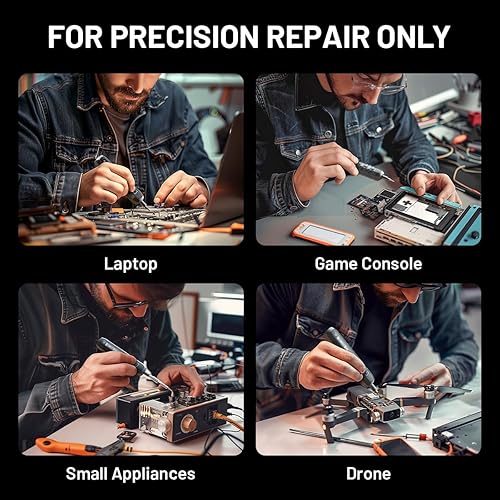 Miniatura 5 de EZARC Juego de destornilladores eléctricos, destornillador inalámbrico 181 en 1, 3 ajustes de par con 160 puntas de precisión magnéticas, kit de