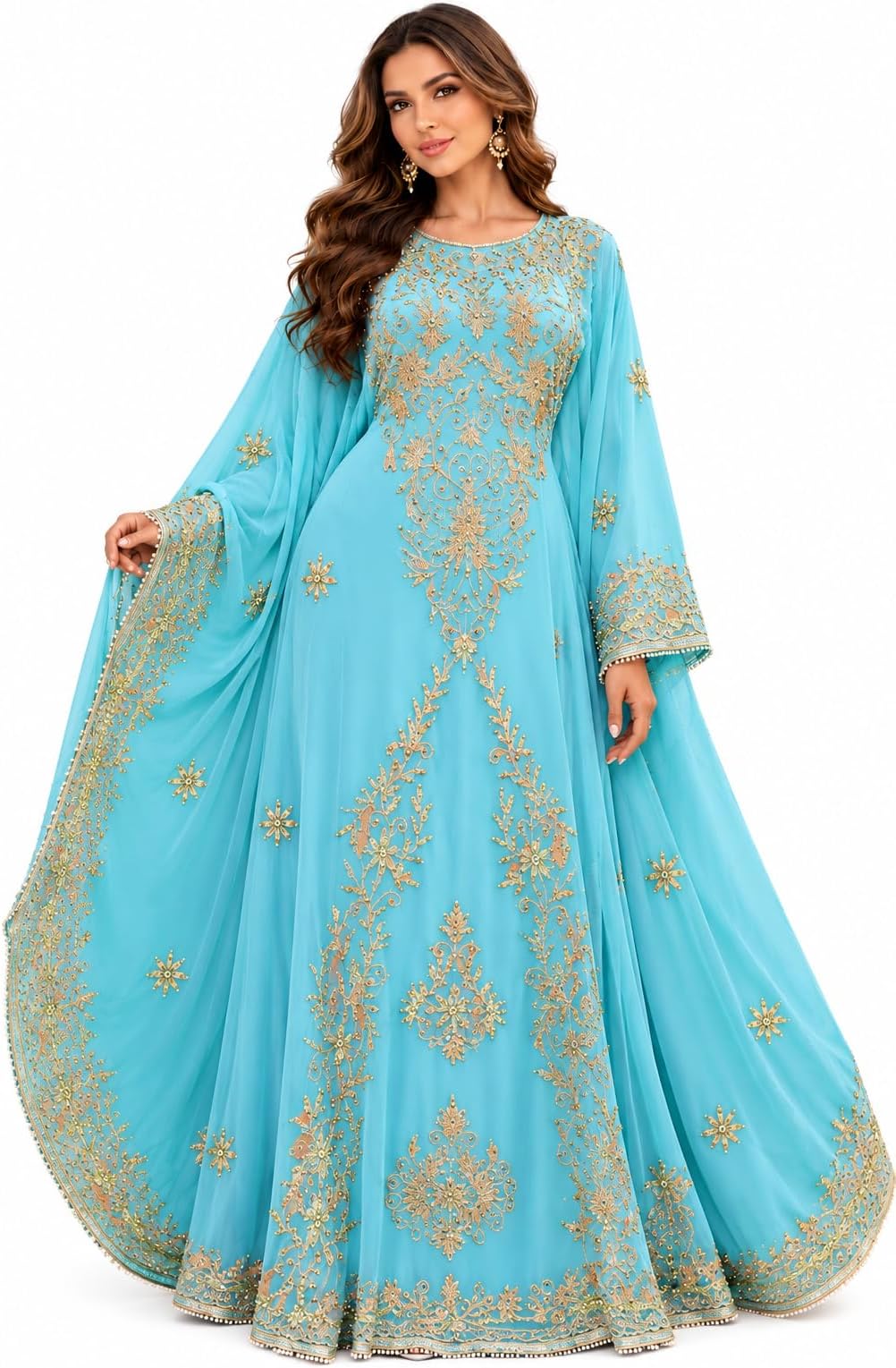 Kaftans for Women New Moroccan Dubai Kaftans Farasha Abaya Dress Very Fancy Long Gown Caftan