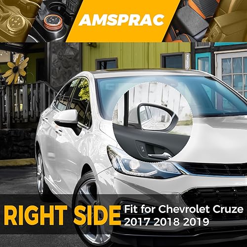 Miniatura 9 de Tapas para espejos retrovisores laterales de puerta, cubiertas de espejo exterior, tapas de espejo lateral compatibles con Chevrolet Cruze