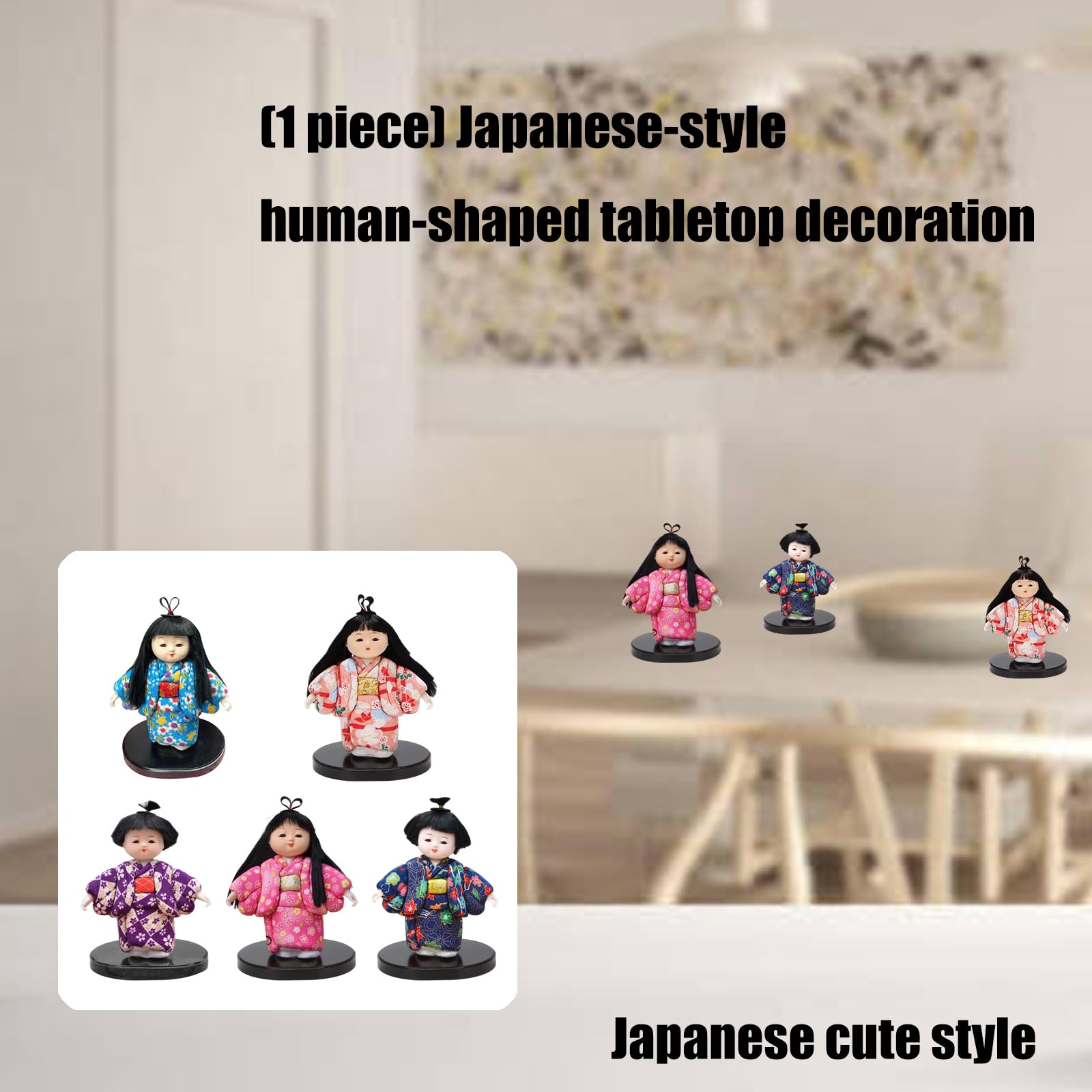 Geisha - Esculturas de muñeca kimono, estatua de muñeca, esculturas decorativas para decoración de oficina y hogar, estatua asiática