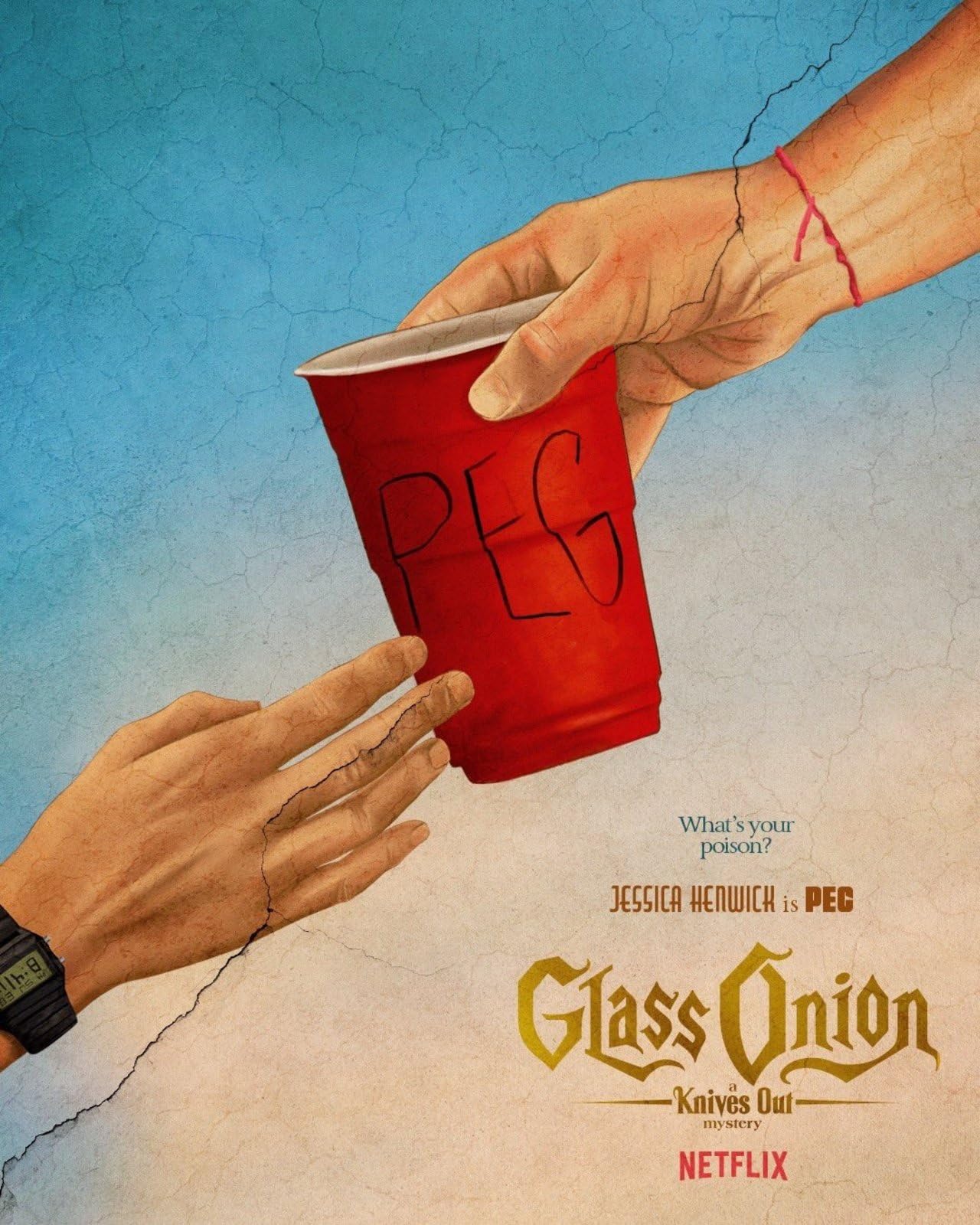 Glass Onion 51 A0 Poster on Canvas - Movie Art Poster in varie dimensioni per idee soggiorno o camera da letto. Immagini di film cult senza bordi Classic Iconic 70s 80s 90s Vintage Retro Home Wall De